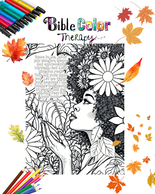 Falling into the arms of Jesus Coloring Book by Bible Color Therapy